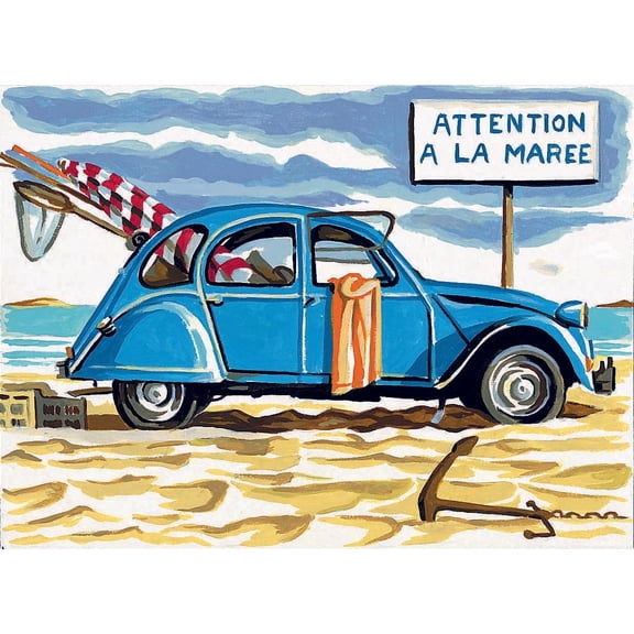 Needlepoint canvas for halfstitch without yarn Unit-Can.Ts Att.A La Maree MRCU722226 Margot de Paris Printed Tapestry Canvas