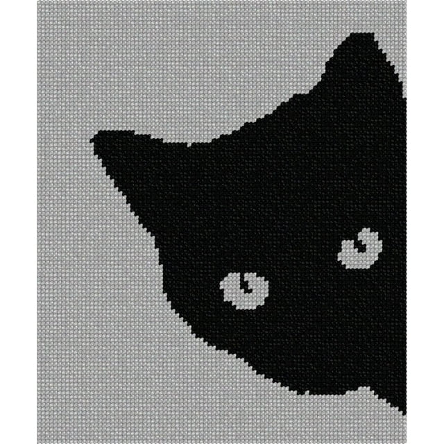 Needlepoint kit Cat Around Corner, 7" x 8"