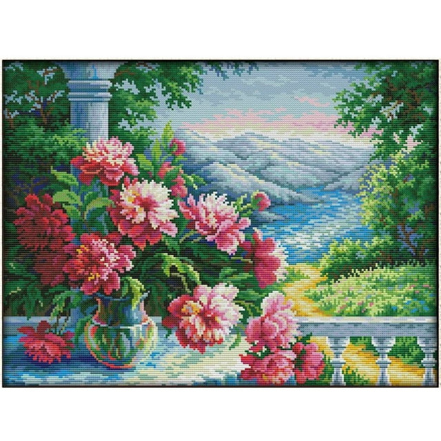 Needlework PrePrinted 14CT Embroidery Starter Kits for Beginners DIY