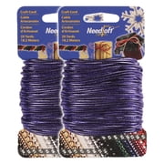 Needloft Craft Cord - #30 Solid Metallic Purple - 2 Pack 2x20yds = 40 Yards