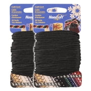 Needloft Craft Cord - #42 Solid Black - 2 Pack 2x20yds = 40 Yards
