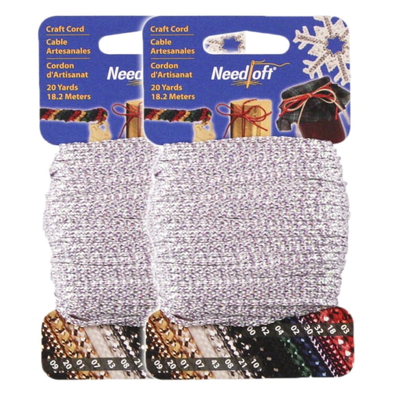 Needloft Craft Cord - #46 Metallic Purple Iridescent - 2 Pack (2x20yds) = 40 Yards