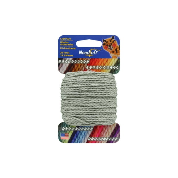 Needloft Craft Yarn 20yd-Gray