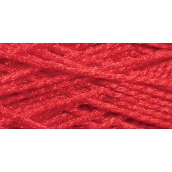 Needloft Craft Yarn 20yd #02 Christmas Red
