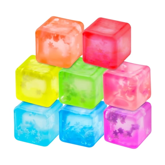 Needo Cube Shaped Sensory Stress Toys, Slow Rising Color Changing Easter Cube Squishy Fidget Toys 1Pcs