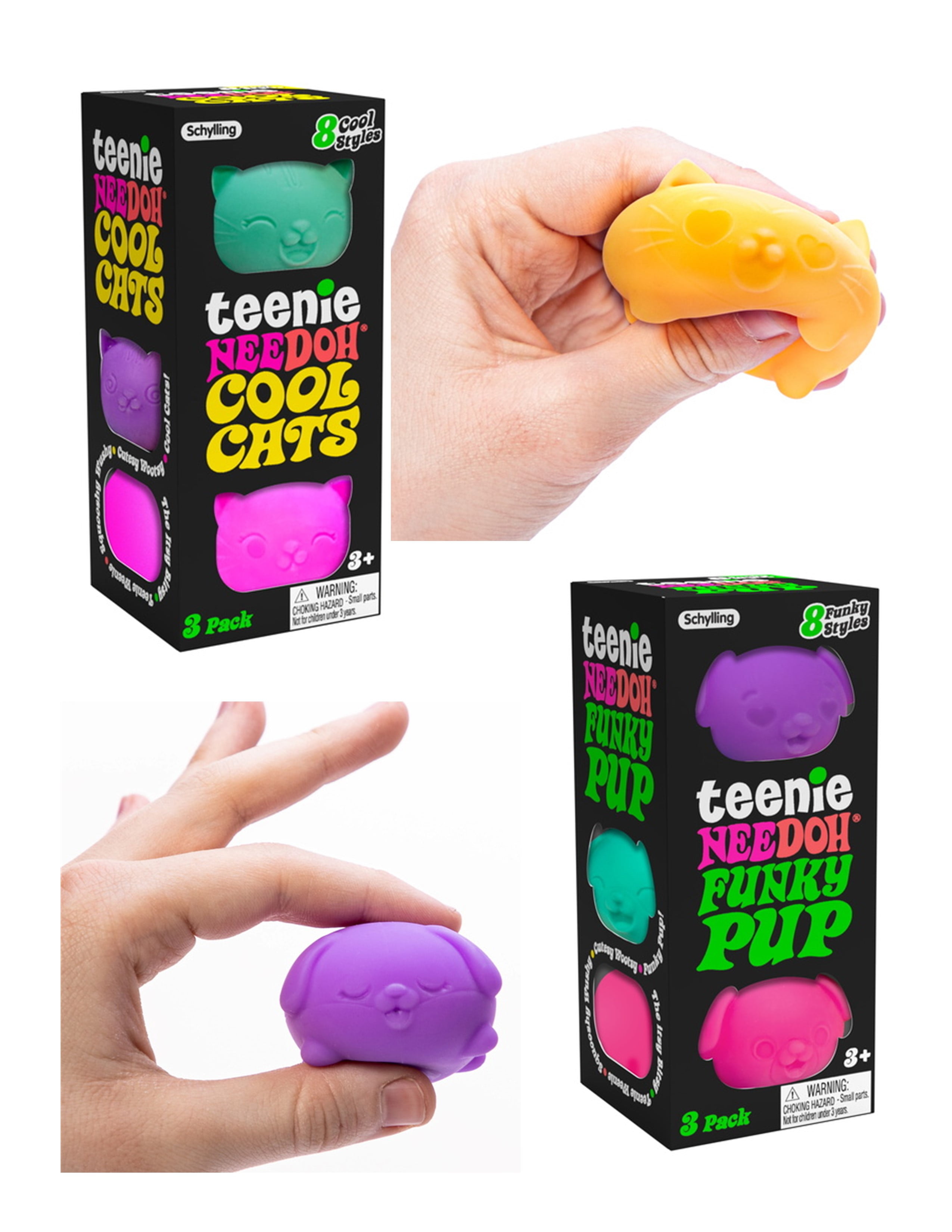 Needoh Squeeze it, pull it, smush it Set Teenie Needoh Cool