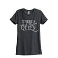 thumbnail image 1 of Needs A Nap Queen Women's Fashion Relaxed T-Shirt Tee Charcoal Grey 2X-Large, 1 of 3