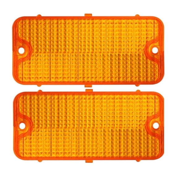 Neehaoww Amber Park Light Lens Set Trucks Left Right Front for Chevy C10 C20 C30 K10 K20 K30 Pickup 1967-1968