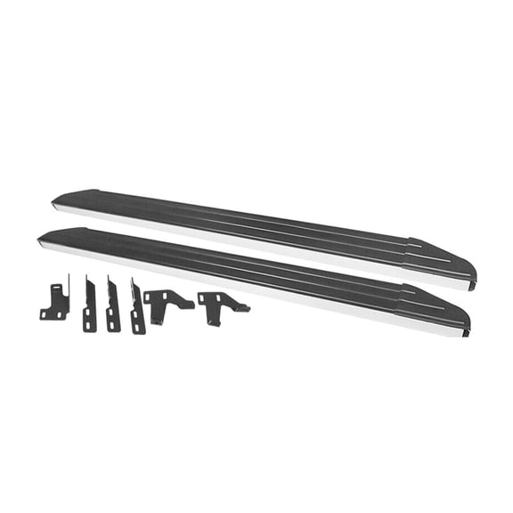 Neehaoww YF3/4 V2 Style 68-Inch Aluminum Running Boards Side Step Bar Pair, Silver & Black