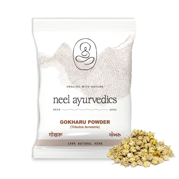 Neel Ayurvedics Gokharu | Tribulus terrestris Powder- Best for Improve kidney function