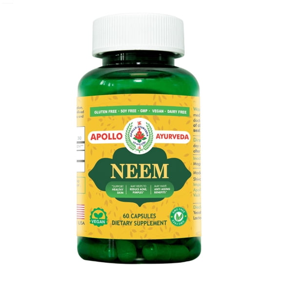 Neem Capsule | Equivalent 5000 mg | Natural Skin Support | Blood purifier | Organic Neem leaf extract Herbal Supplement | 60 Veg Capsules | Made in USA