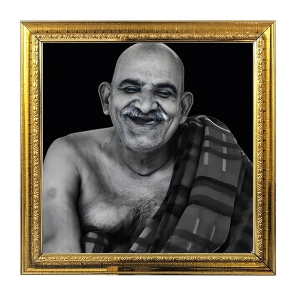 Neem Karoli Baba God Idol Photo Frame for Pooja Hindu Bhagwan Devi Devta Photo Frame Wall Mount Puja Temple Photo Frame 5.4 in
