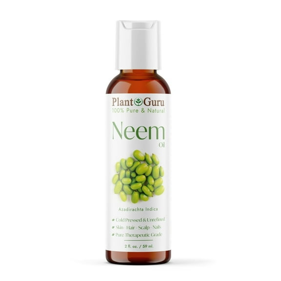Neem Oil 2 oz Cold Pressed Carrier 100% Pure Natural For Skin, Face, and Hair Growth Moisturizer. Great For DYI Creams, Lotions, Lip balm and Soap Making