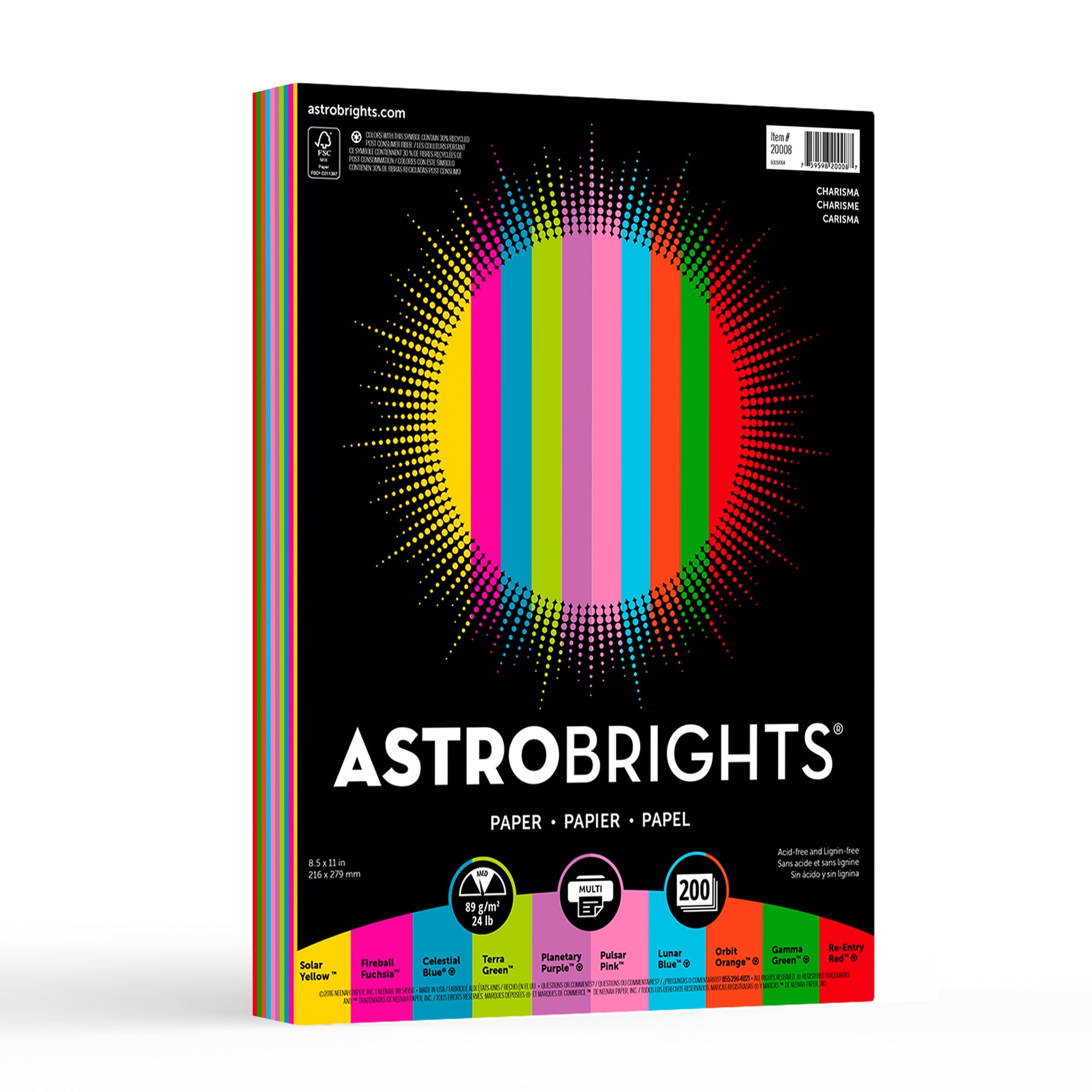 Astrobrights 8.5X11 Paper - PLANETARY PURPLE - 24/60lb Text - 5000 PK [2267