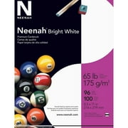 Neenah Card Stock - Bright White - Letter - 8 1/2" x 11" - 65 lb Basis Weight - Smooth - 100 / Pack | Bundle of 5