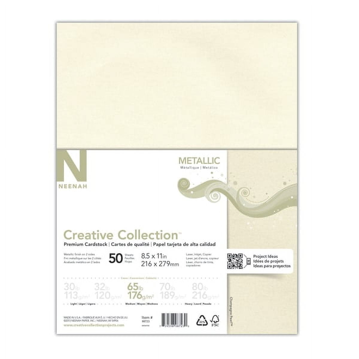 Neenah Astrodesigns 65lb Metallic Cardstock 8.5"X11" 50/Pkg-Champagne Pearl