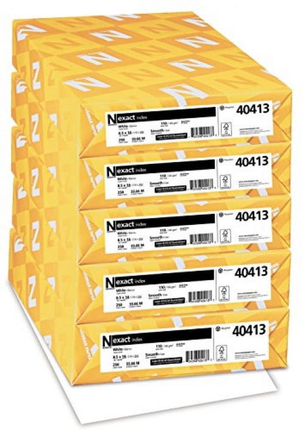 Neenah Exact Index Cardstock WVVaK, 250 Sheets, 5Pack (8.5 x 14/110 lb)