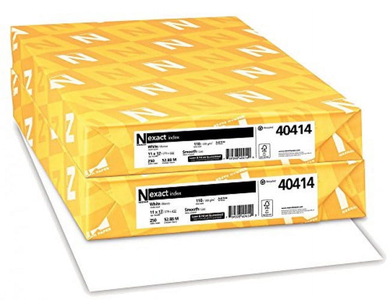 Neenah Exact Index Cardstock exPfS, 250 Sheets, 2Pack (11 x 17/110 lb)