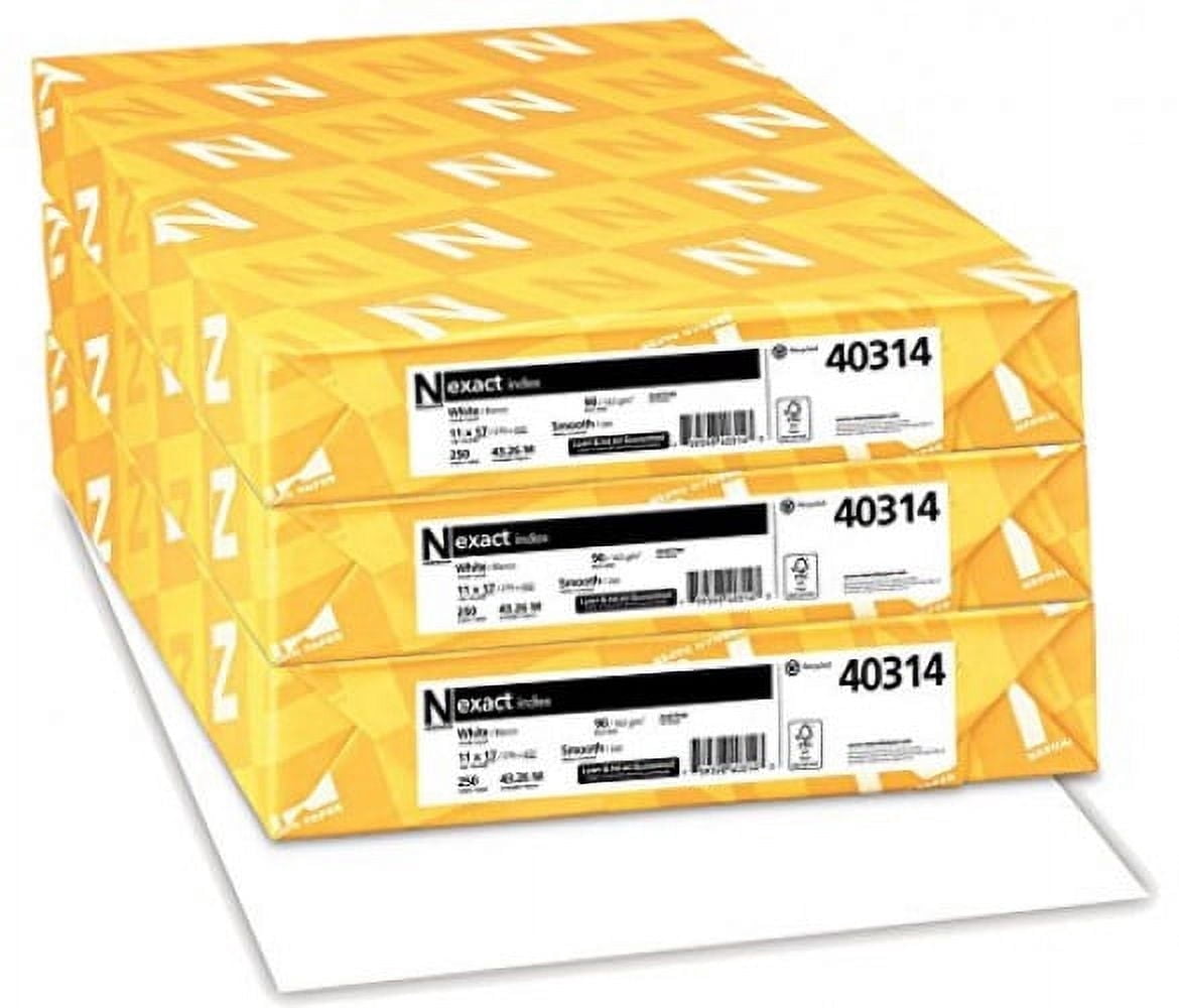 Neenah Exact Index Cardstock wtErq, 250 Sheets, 3Pack (11 x 17/90 lb)