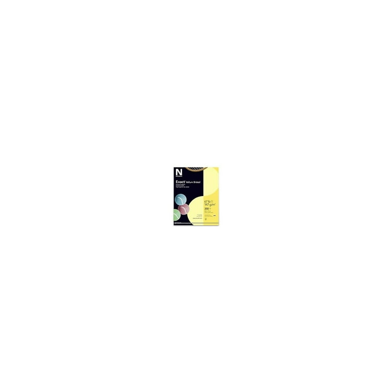Exact Vellum Bristol Cover Stock, 67 lb Bristol Weight, 8.5 x 11, Yellow, 100/Pack Exact Vellum Bristol Cover Stock, 67 lb Bristol Weight, 8.5 x 11, Yellow, 100/Pack