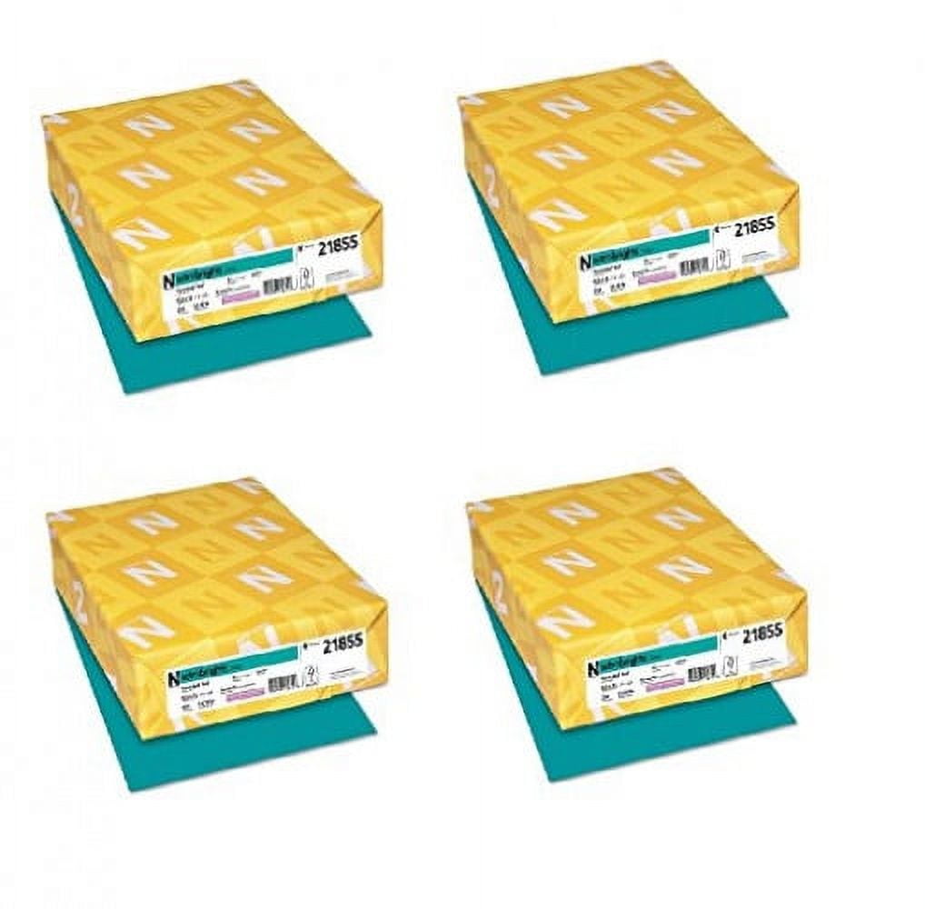 Neenah Paper Astrobrights Colored Card Stock 250 Sheets, Terrestrial Teal (Set of 4)
