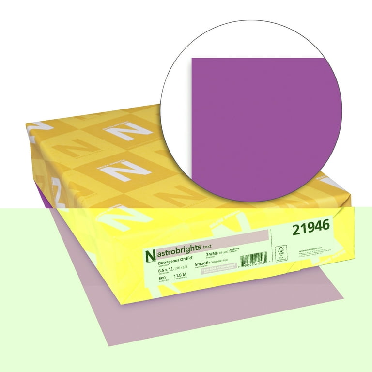 Neenah Paper 22673 Astrobrights Colored Paper, 24lb, 11 x 17, Planetary Purple, 500 Sheets/Ream - 1 Ream