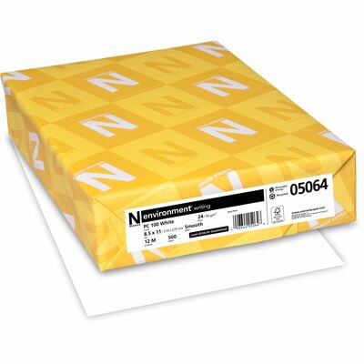 Neenah Paper ENVIRONMENT Stationery Paper, 95 Bright, 24 lb Bond Weight, 8.5 x 11, White, 500/Ream (05064)