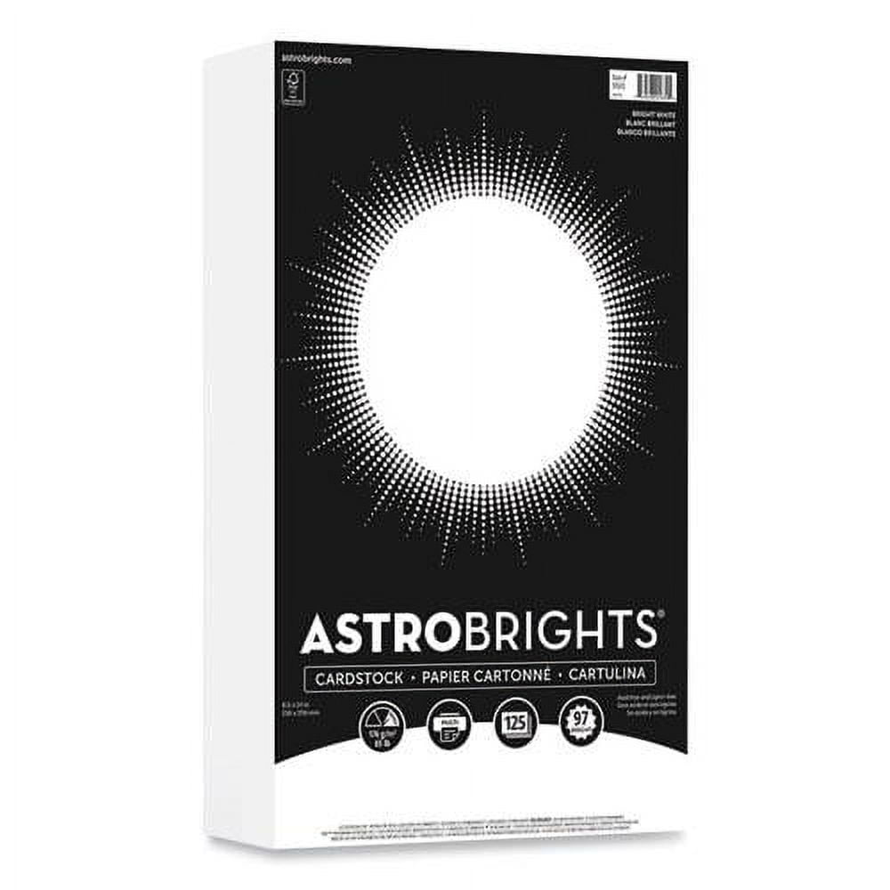 ASTROBRIGHTS Neenah Paper WAU91670 65 lb 8.5 x 14 in. Color Cardstock Paper - Bright White - Pack of 125