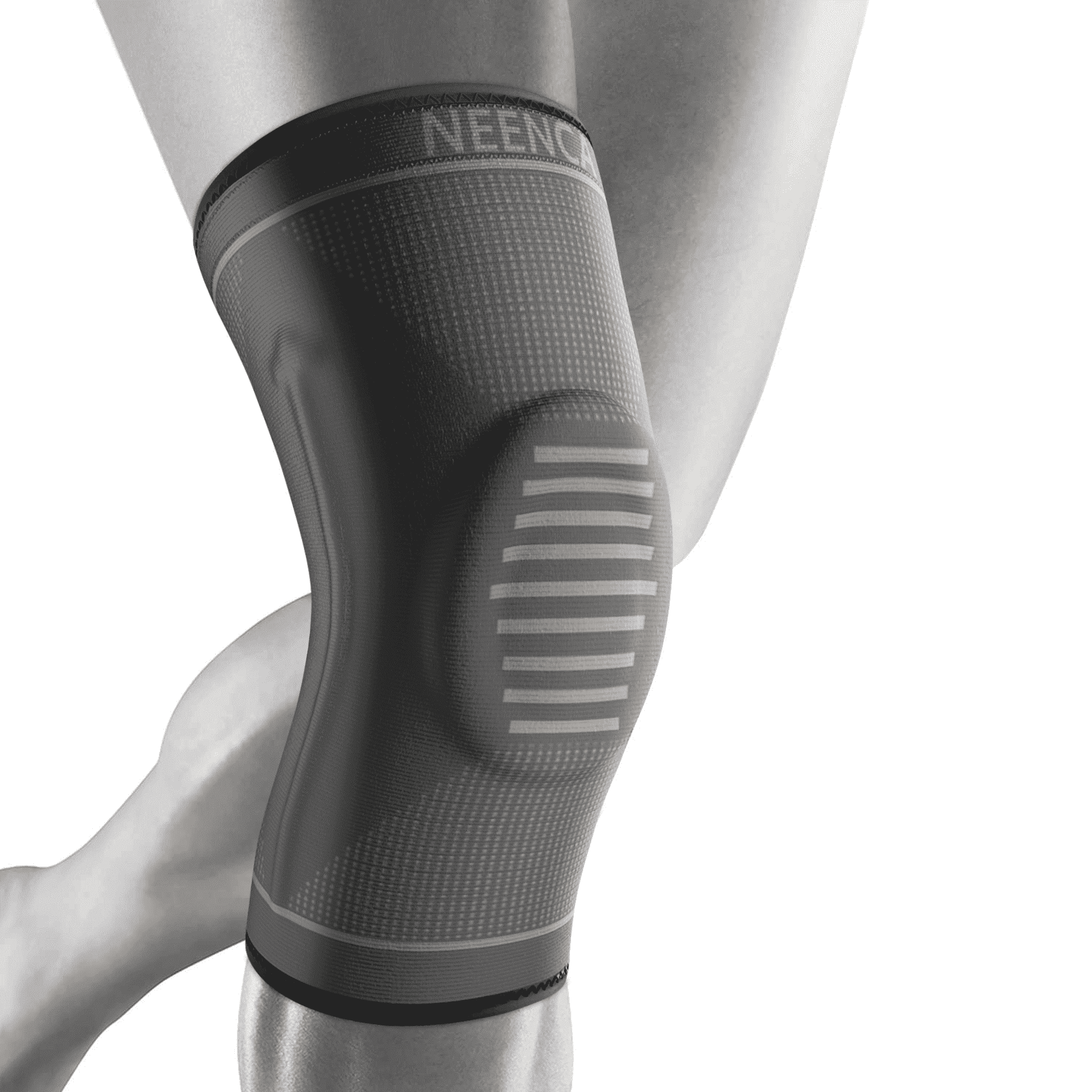 Neenca 2 Pack Knee Braces,Graphene Knee Pads,Medical Knee Brace,Knee Support for Meniscus Tear, Arthritis, ACL, Joint Pain Relief, Running,Dark Grey, L