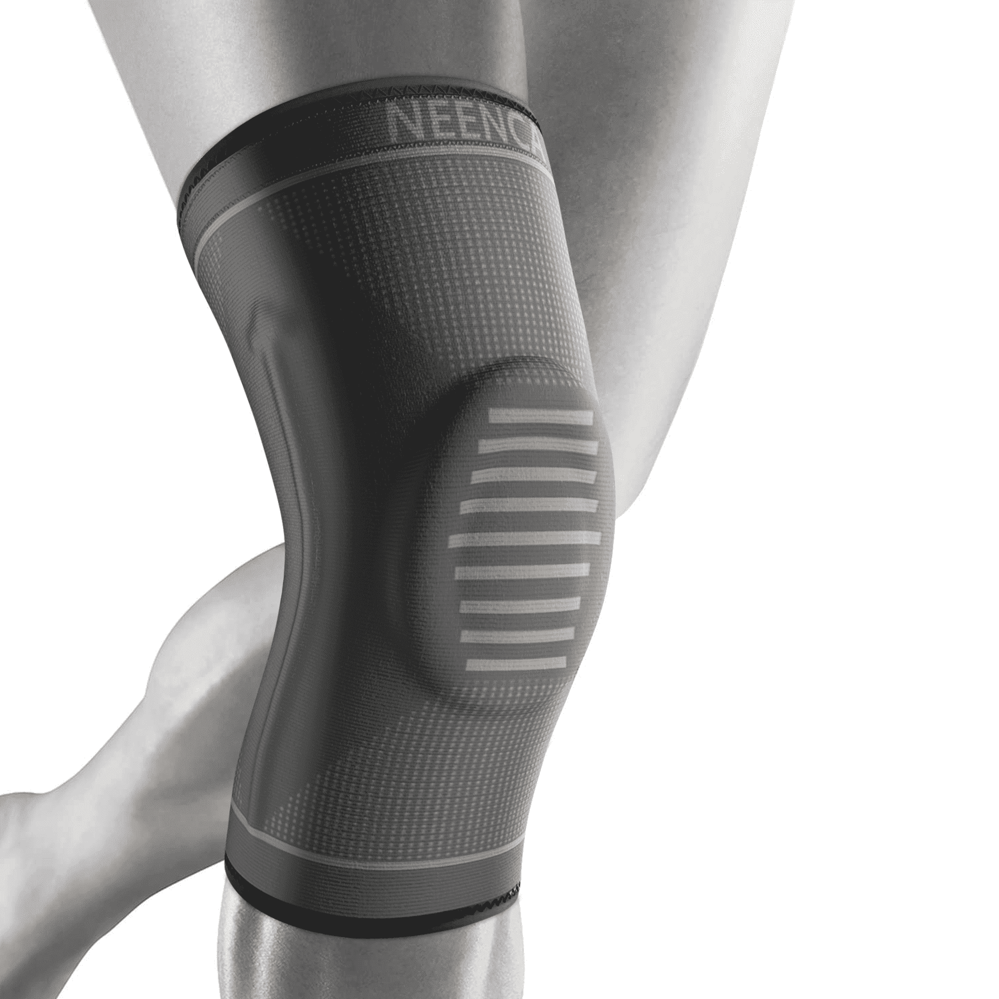 Neenca 2 Pack Knee Braces,Graphene Knee Pads,Medical Knee Brace,Knee Support for Meniscus Tear, Arthritis, ACL, Joint Pain Relief, Running,Dark Grey, Size S