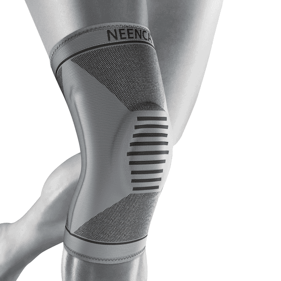 Neenca 2 Pack Knee Braces,Graphene Knee Pads,Medical Knee Brace,Knee Support for Meniscus Tear, Arthritis, ACL, Joint Pain Relief, Running,Light Grey, S