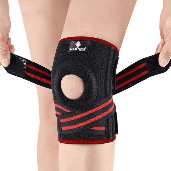 Neenca Supportive Knee Brace, Knee Support, Adjustable Knee Pad with Straps