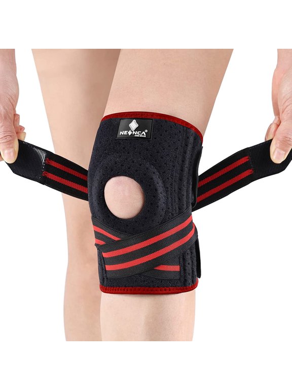 Supportive Knee Brace, Knee Support, Adjustable Knee Pad with Straps