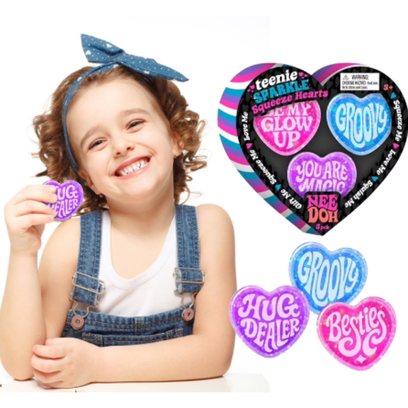 Neeoh Heart Squeeze Sensory Toys, Heart Stress Balls, Squishy Toys for Adults, Slow Rise Sugar Ball Sensory Fidget Toys, Squeeze Toys, Malt Stretch Ball, Heart Shape Stress Toys for Hand Exercise