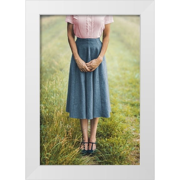 Neer, Ildiko 17x24 White Modern Wood Framed Museum Art Print Titled - Shyness