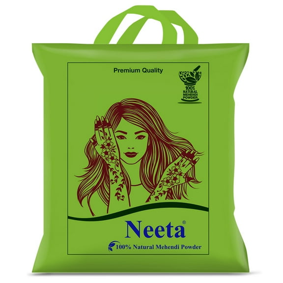 Neeta 100% Natural Henna for Hair Color, Henna with GI Tag for Hair, Rich Brown shades, 17.64 oz