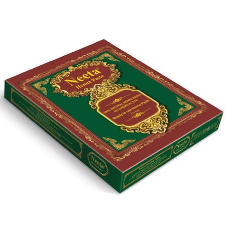 Neeta 12 Pack Ready to Use Henna Cream Paste for Hair, Reddish Brown Color, Perfect Hair Coloring Cream