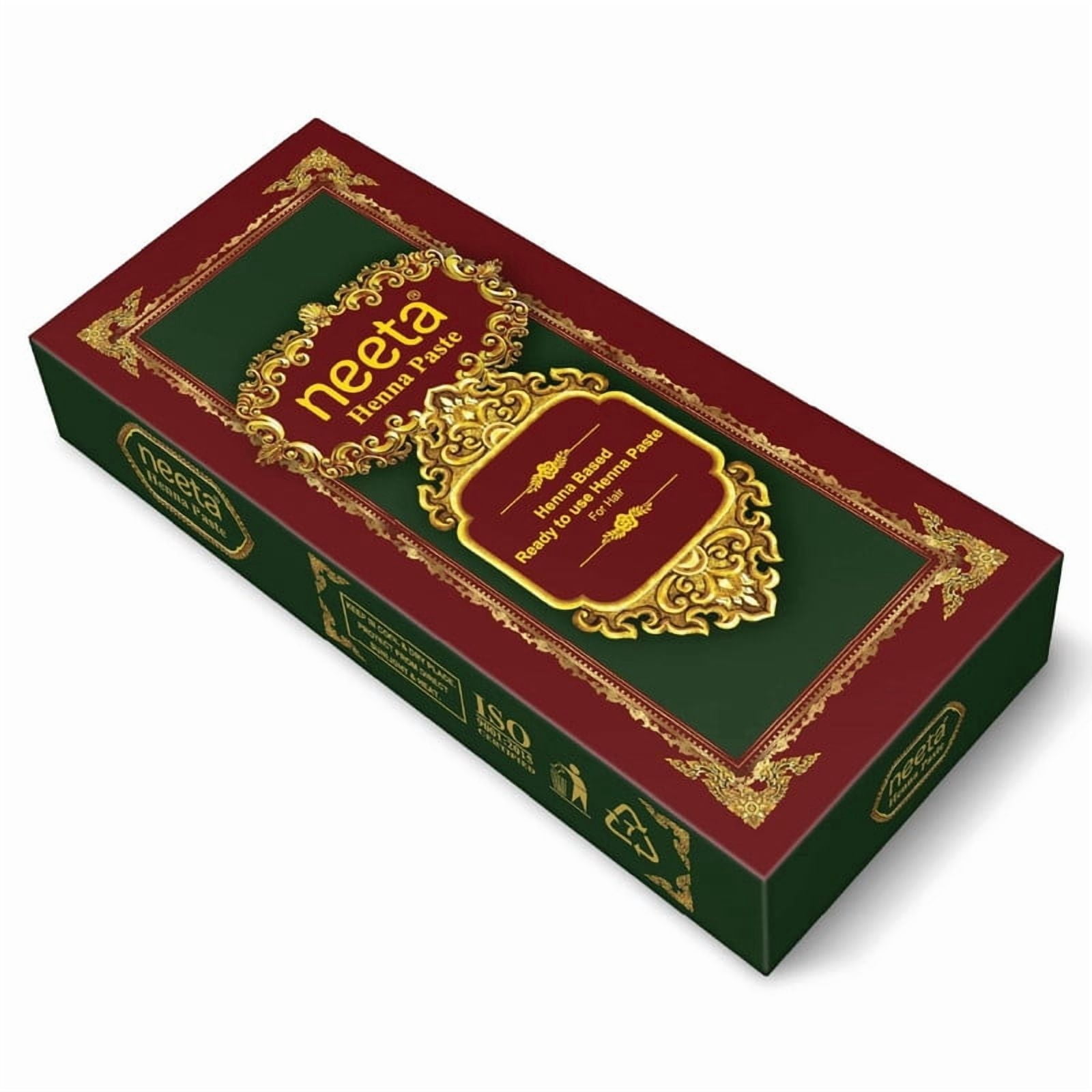 Neeta, Henna Paste for Hair, Reddish Brown, 4 Pack, Long-Lasting