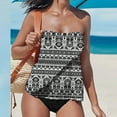 thumbnail image 1 of Neewe 2PC Summer Blouson Print Swimsuits for Women 2026 Tummy Control Bathing Suits Swim Tankini and Shorts, 1 of 4