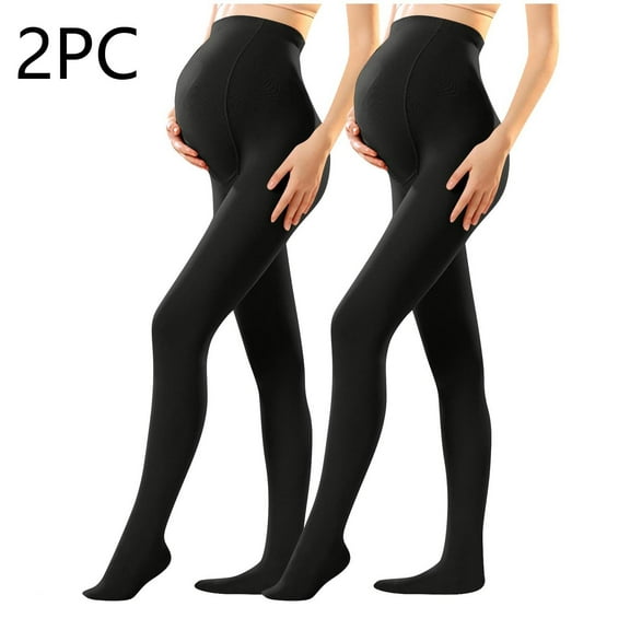 Neewe 2PCS Winter Women's Maternity Leggings Over The Belly Soft Warm Workout Pregnancy Yoga Pants