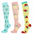 thumbnail image 1 of Neewe 3-Pairs Women Sports Pressure Running Calf Elastic Long Tube Compression Socks, 1 of 2