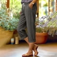 thumbnail image 1 of Neewe Capris Pants for Women 2026 Sweatpants Casual Summer Straight Wide Leg Loose Drawstring Elastic Trouser, 1 of 6