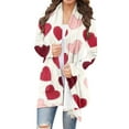 thumbnail image 1 of Neewe Cardigan Sweaters for Women Lightweight Heart Printed Open Front Cardigans Casual Loose 2026 Spring Outfits, 1 of 4