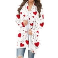 thumbnail image 1 of Neewe Cardigan Sweaters for Women Lightweight Heart Printed Open Front Cardigans Casual Loose 2026 Spring Outfits, 1 of 4