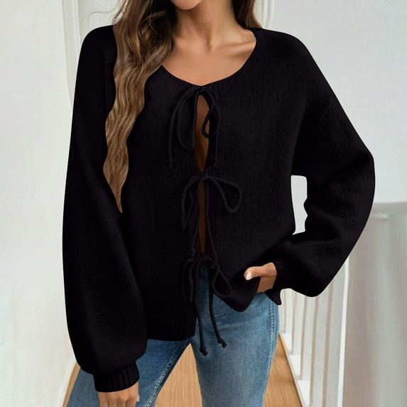 Neewe Cardigan Sweaters for Women Trendy Fall Fashion 2025 Long Sleeve Chunky Knit Cardigans Winter Clothing Outfits