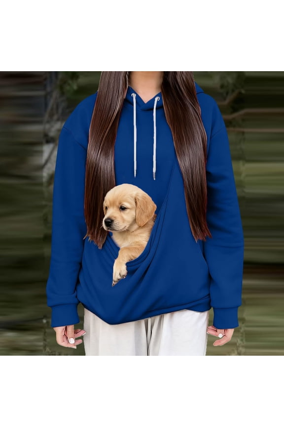 Cat Dog Carrier Hoodies Puppy Kitten Carrying Sweatshirt Large Pet Pocket Pullover Top Unisex Kangaroo Hoodies