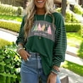 thumbnail image 1 of Neewe Christmas Sweatshirts for Women Striped Long Sleeve Tshirt Cute Xmas Tree Pullover Tops, 1 of 6