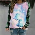 thumbnail image 1 of Neewe Christmas Women's Casual Crew Neck Sweatshirt Loose Soft Long Sleeve Pullover Tops Warm Winter Clothing Tops, 1 of 4