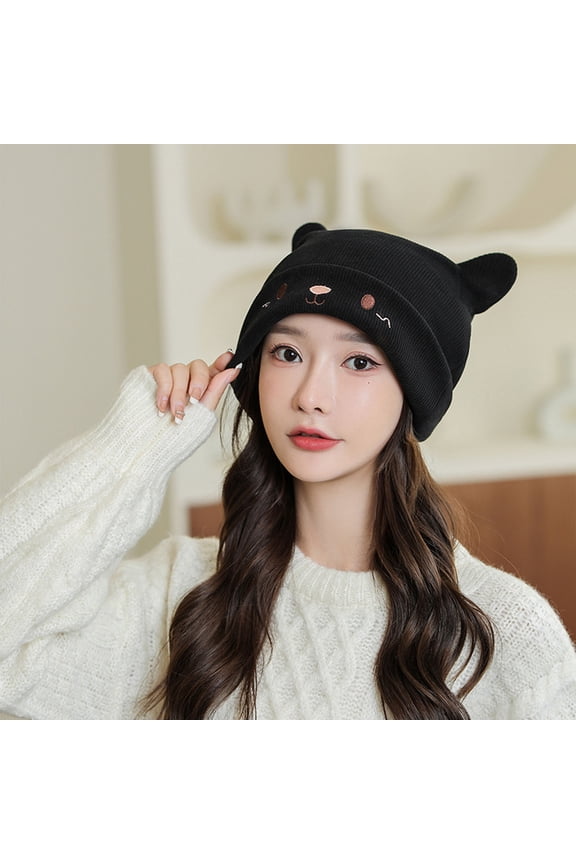 Crochet Hats for Women Cat Beanie Vintage Beanies Women Fox Hat Beanies for Women