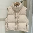 thumbnail image 1 of Neewe Cropped Puffer Vest Women Zip Up Stand Collar Sleeveless Padded Crop Puffy Vests, 1 of 4
